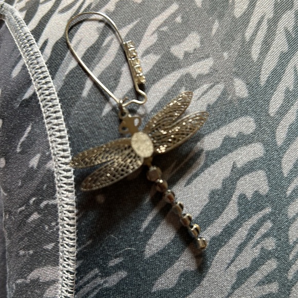 silver dragonfly earrings - Picture 3 of 3